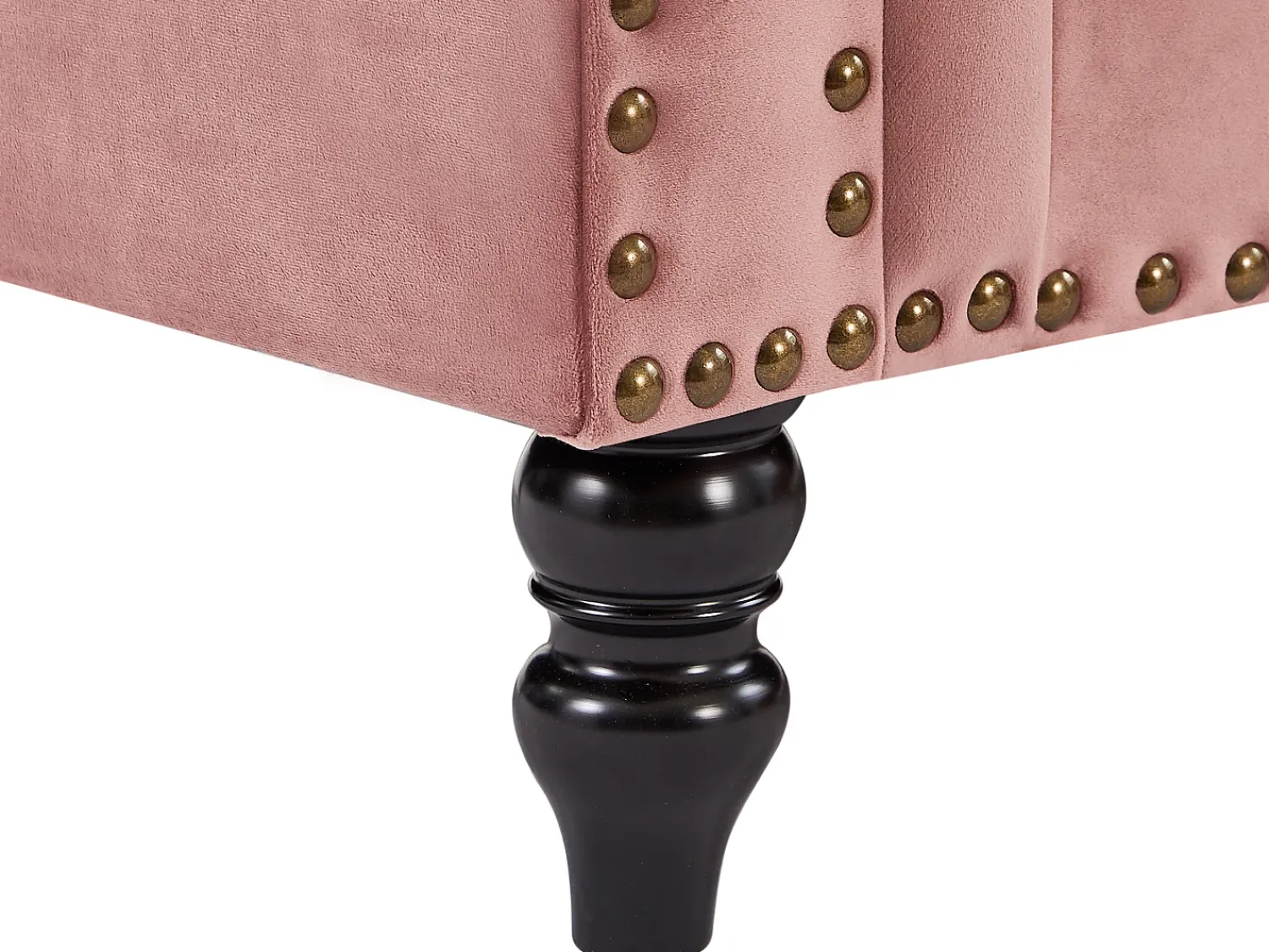 Sofá|Vente-unique Sofá de canto reversível em veludo acolchoado cor-de- velho TURNER Rosa