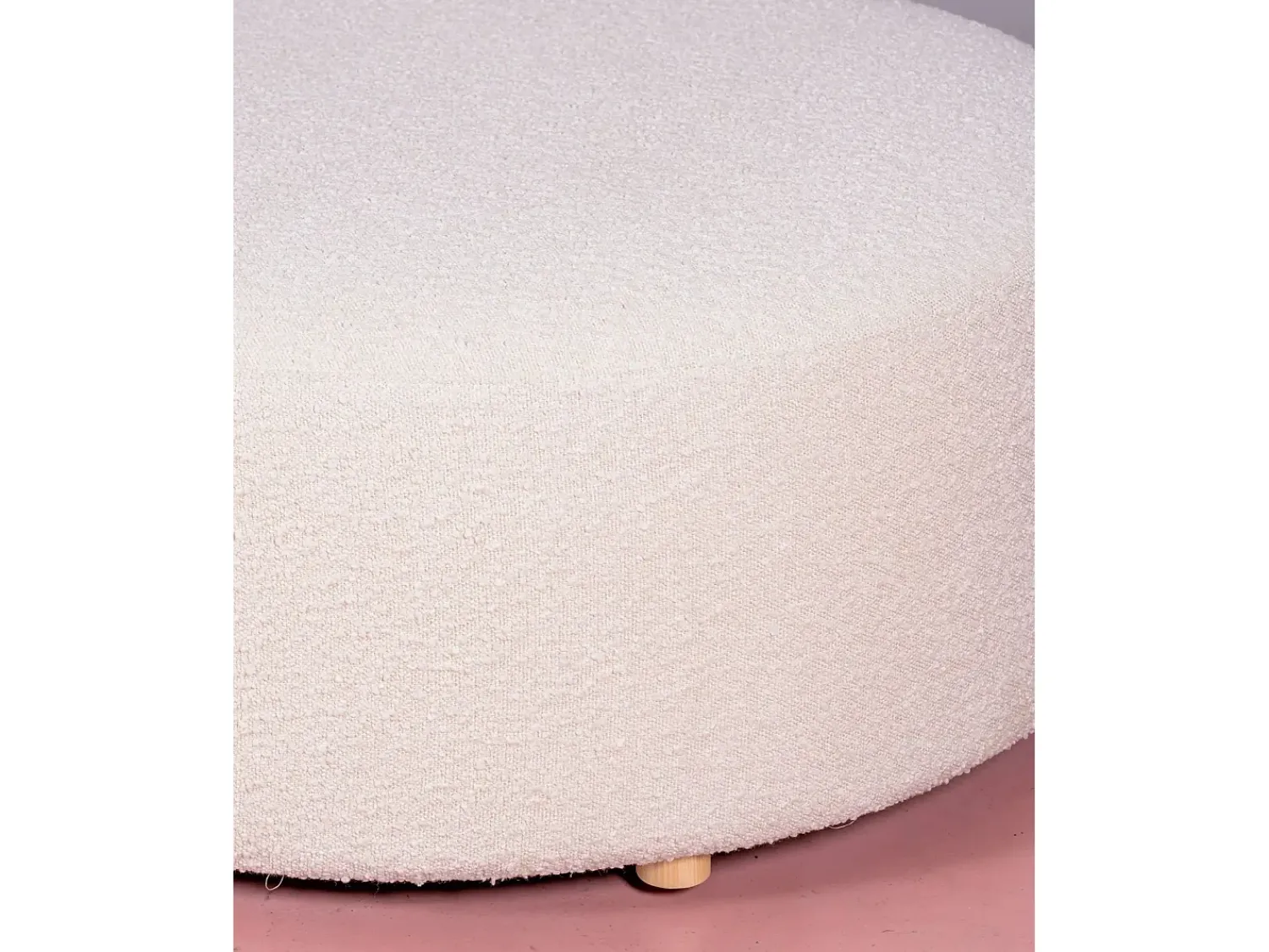 Outlet Nest Dream Sofá de design em tecido bouclé - Mozart - Branco