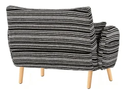 Sofá*Hauss Spole Sofá de dois lugares em tecido bouclé - Com bolsos laterais e duas almofadas. Preto