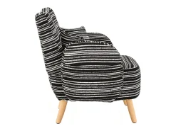 Sofá*Hauss Spole Sofá de dois lugares em tecido bouclé - Com bolsos laterais e duas almofadas. Preto