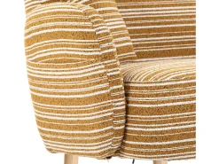 Sofá|Hauss Spole Sofá de dois lugares em tecido bouclé - Com bolsos laterais e 2 almofadas. Amarelo mostarda