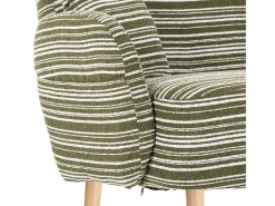 Sofá*Hauss Spole Sofá de dois lugares em tecido bouclé azeitona - Com bolsos laterais e duas almofadas. Verde