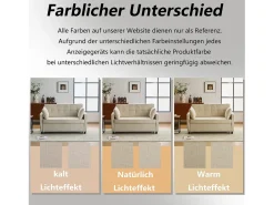 Sofá* Sofá de dois lugares, sofá para sala de estar, sofá com função de cama, encosto ajustável, tecido chenille, Bege