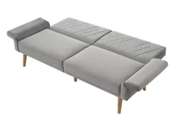 Online ModernLuxe Sofá de dois lugares 180x75x82 cm - Encosto ajustável - Veludo - Cinza Cinzento