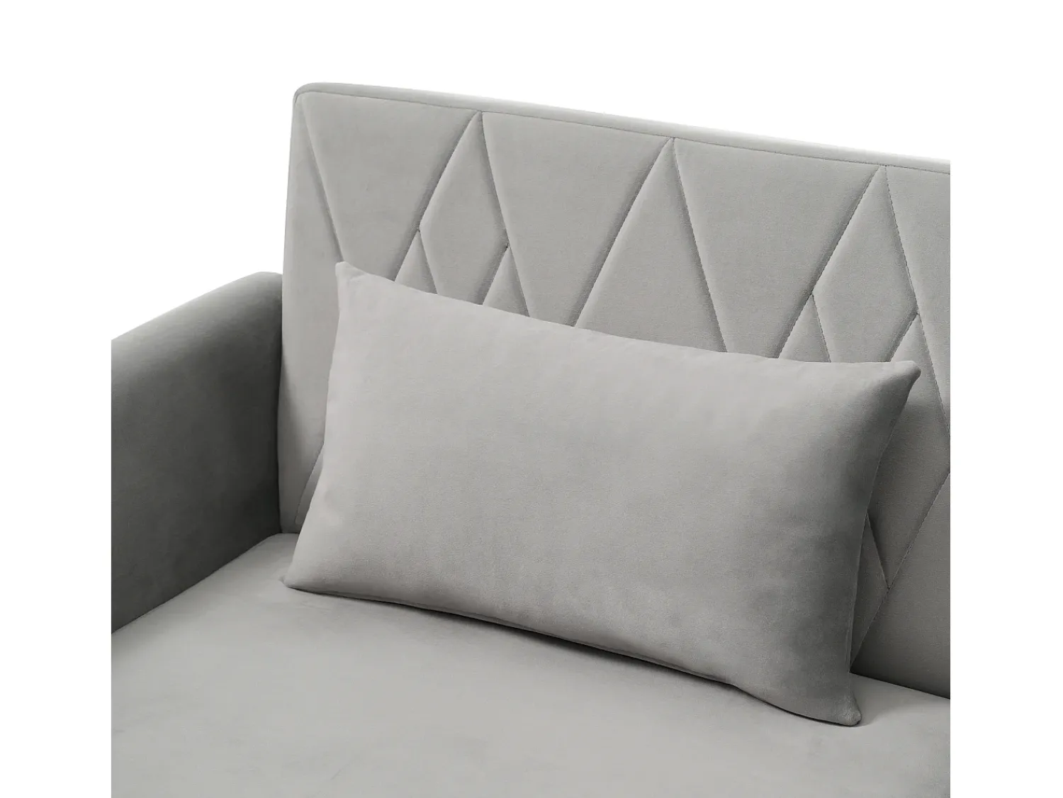 Online ModernLuxe Sofá de dois lugares 180x75x82 cm - Encosto ajustável - Veludo - Cinza Cinzento