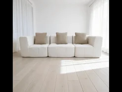 Sofá| Sofá de sala Eden Simple 3 lugares - branco areia Branco sujo