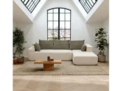 Clearance Sofá de sala Luna 3 lugares - branco areia direita Branco sujo