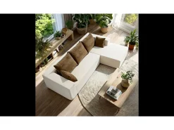 Clearance Sofá de sala Luna 3 lugares - branco areia direita Branco sujo