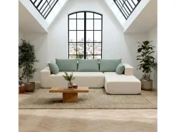 Discount Sofá de sala Luna Branco 3 lugares - sálvia direita Branco sujo