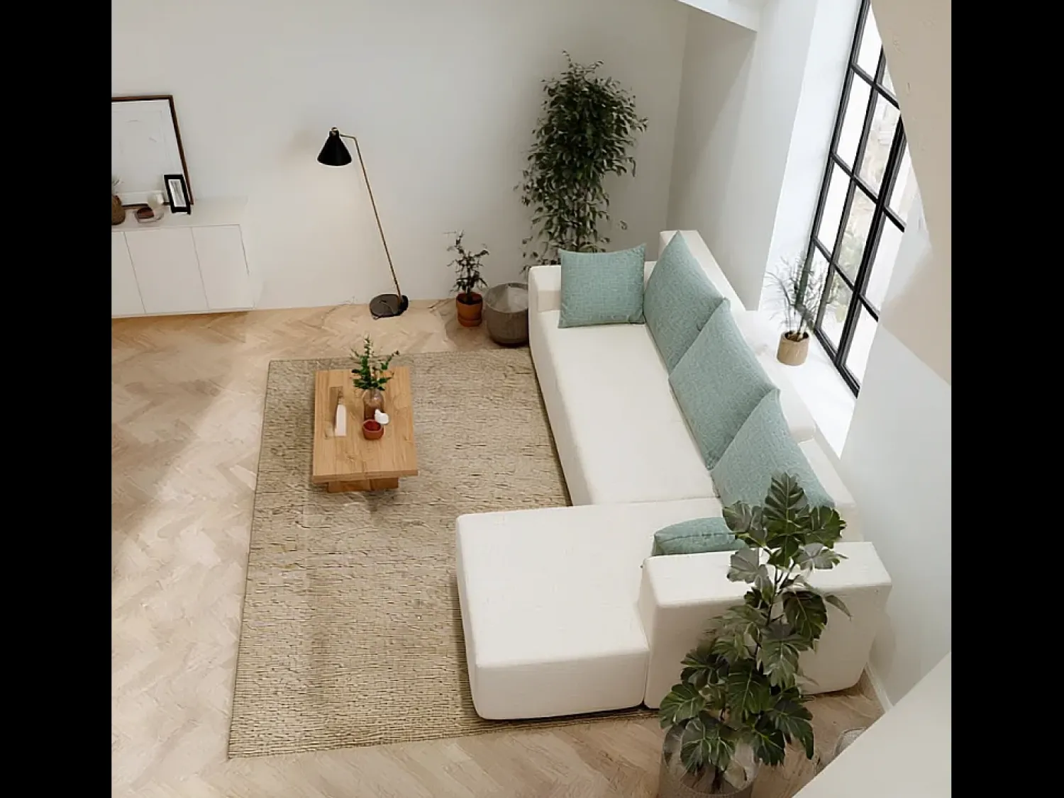 Discount Sofá de sala Luna Branco 3 lugares - sálvia direita Branco sujo