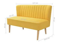 Sofá de tecido 117x55,5x77 cm PT266699^ Sofá