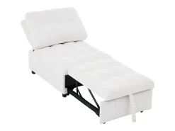 Sofá|ModernLuxe Sofá de um lugar - 68x95x76 cm - encosto ajustável - profundidade do assento ajustável - Branco