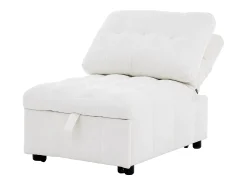 Sofá|ModernLuxe Sofá de um lugar - 68x95x76 cm - encosto ajustável - profundidade do assento ajustável - Branco