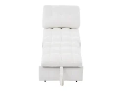 Sofá|ModernLuxe Sofá de um lugar - 68x95x76 cm - encosto ajustável - profundidade do assento ajustável - Branco