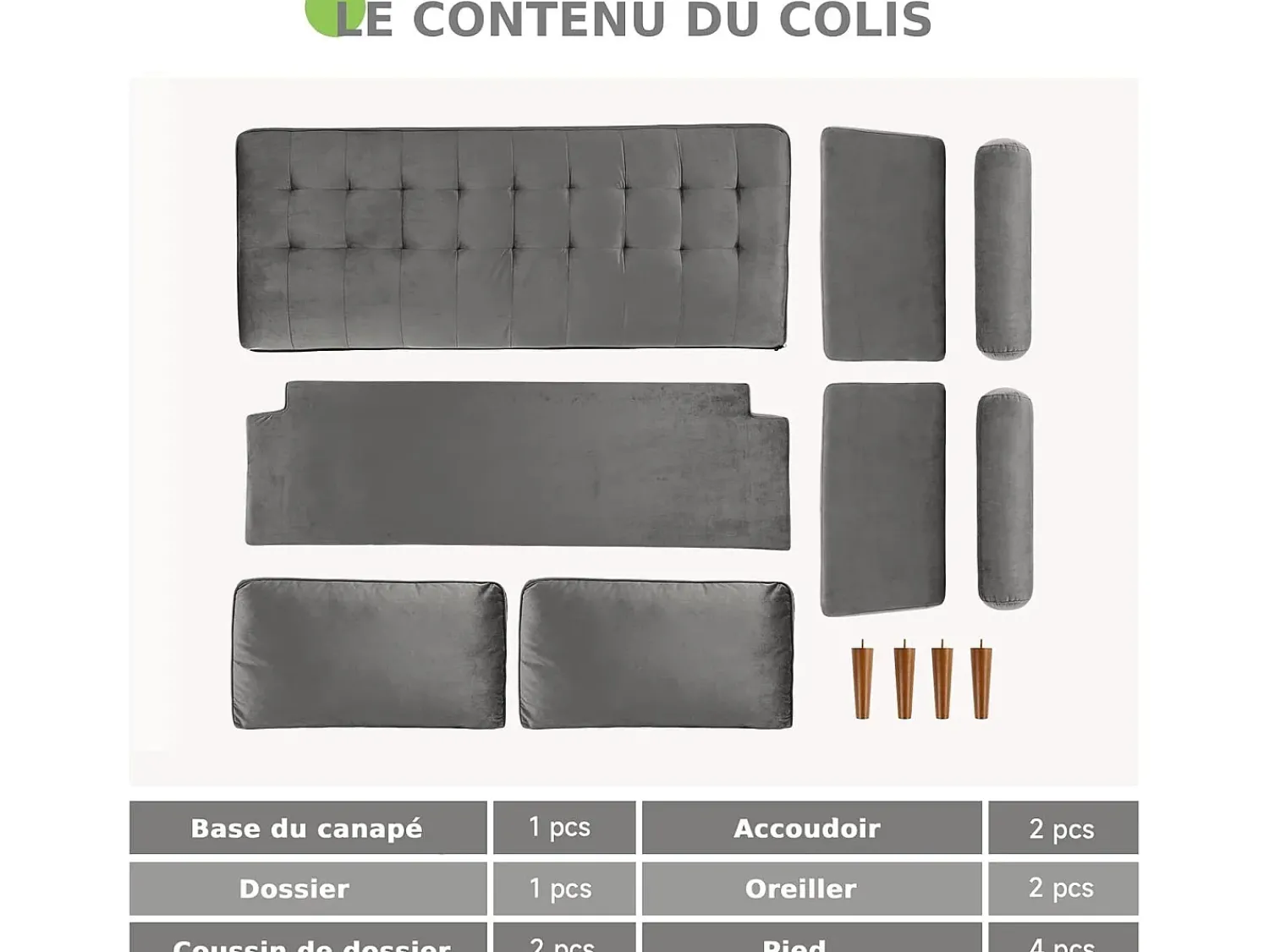 DripeX Sofá de veludo cinza de 2 - sofá de veludo cinza, mini sofá de quarto, com apoios de braços cônicos e pés, uma região lombar - 148,5x78x85cm^ Sofá