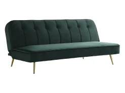 Habitat et jardin Sofá de veludo Clic Clac "James" - 180 x 83 x 75 cm - 3 lugares - escuro.^ Sofá