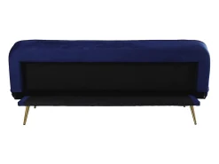 Habitat et jardin Sofá de veludo Clic Clac "James" - 180 x 83 x 75 cm - 3 lugares - escuro Azul