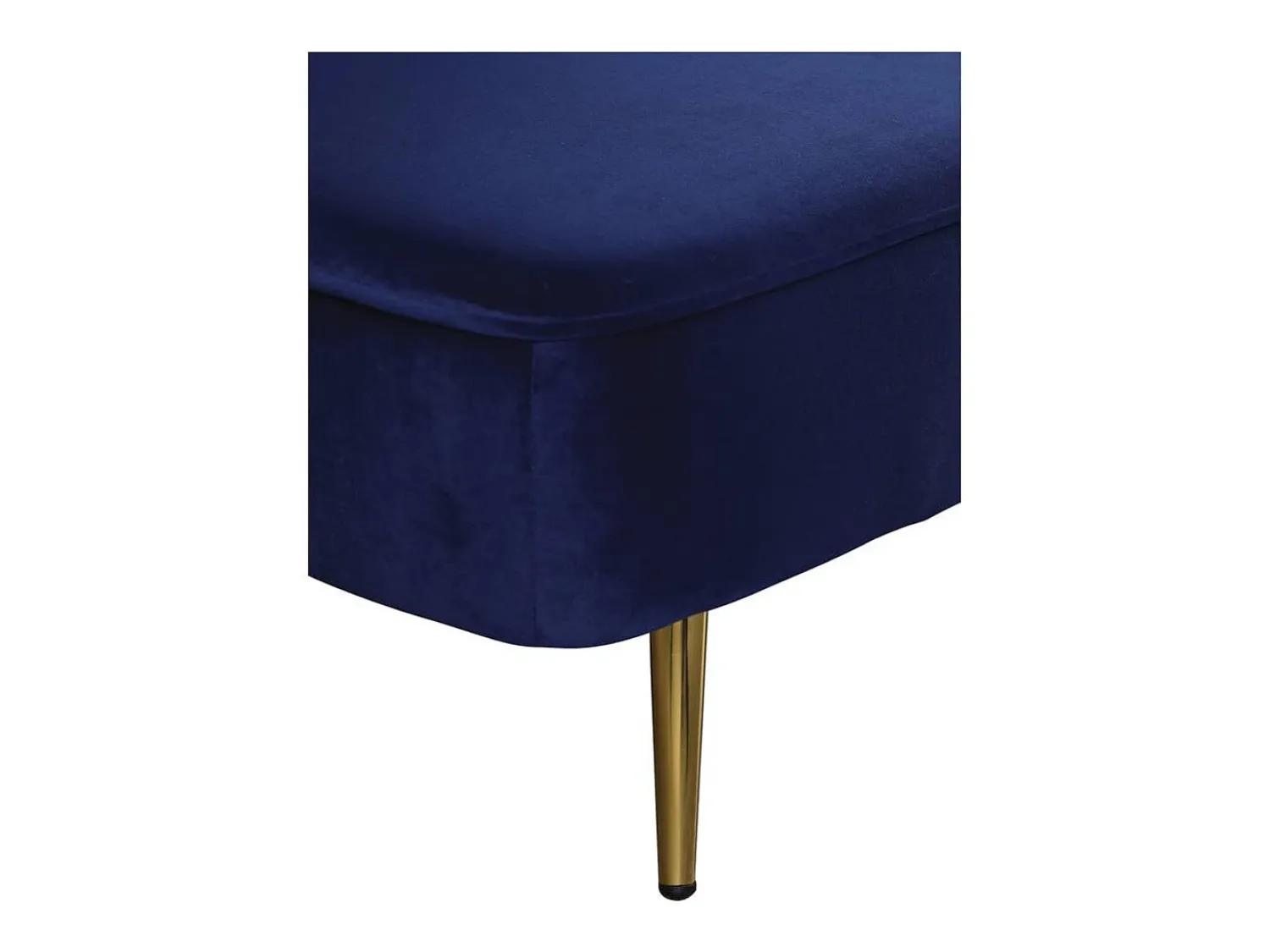 Habitat et jardin Sofá de veludo Clic Clac "James" - 180 x 83 x 75 cm - 3 lugares - escuro Azul