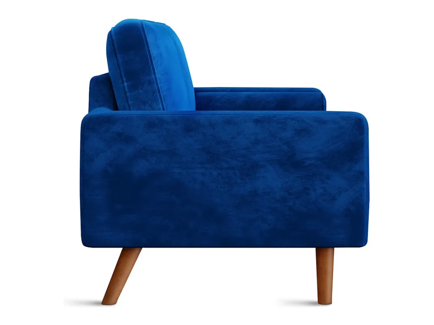 Sofá*DripeX Sofá de veludo direito e madeira maciça - 3 lugares - carga máxima 300kg - 176x78x85cm Azul