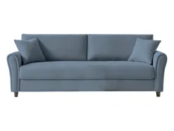 Sofá*Concept-Usine Sofá Direito 4 Lugares Claro Lucerne - Design Contemporâneo e Conforto Excepcional Azul