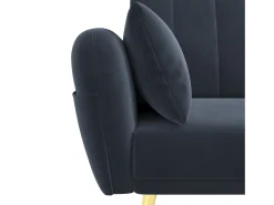 Sofá|ModernLuxe Sofá dobrável moderno - Sofá em L - Sofá-cama com canto adicional - Preto