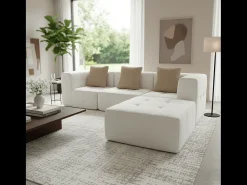 Sofá* Sofá Eden Completo 3 lugares - branco Bege / Branco sujo