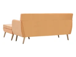 Sofá*vidaxl Sofá em tecido c/ forma de L 171,5x138x81,5 cm laranja Cor de laranja