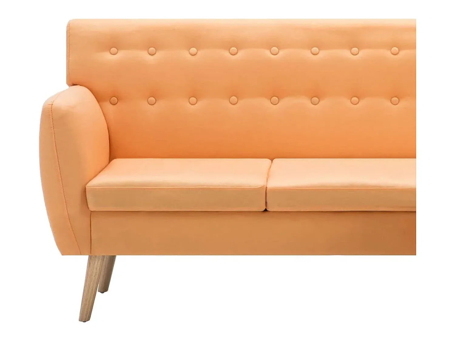 Sofá*vidaxl Sofá em tecido c/ forma de L 171,5x138x81,5 cm laranja Cor de laranja