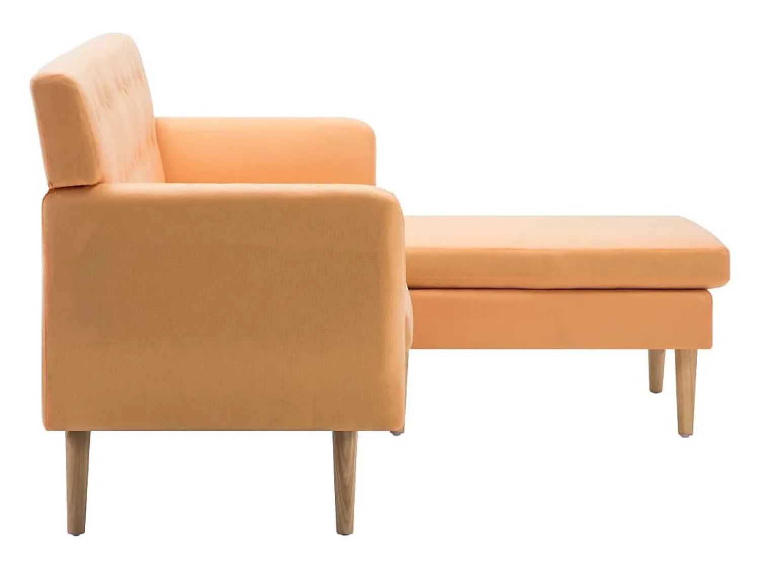 Sofá*vidaxl Sofá em tecido c/ forma de L 171,5x138x81,5 cm laranja Cor de laranja