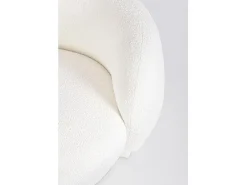Sofá* Sofá em tecido com efeito bouclé - TECLA Branco