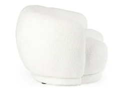 Sofá* Sofá em tecido com efeito bouclé - TECLA Branco