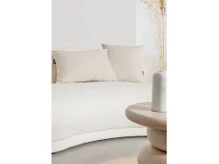 Sofá* Sofá em tecido com efeito bouclé - TECLA Branco