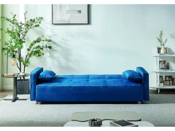 Sofá*Concept-Usine Sofá Escandinavo Conversível 3 Lugares Pato COPENHAGUE Azul