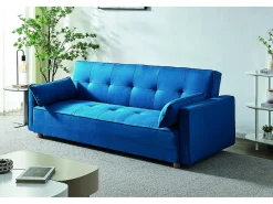 Sofá*Concept-Usine Sofá Escandinavo Conversível 3 Lugares Pato COPENHAGUE Azul