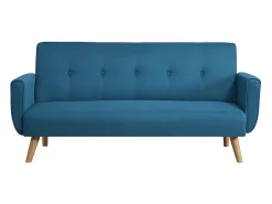 Sofá|Concept-Usine Sofá Escandinavo Conversível 3 Lugares Azul Pato BERLIM Moderno e Confortável Azul esverdeado