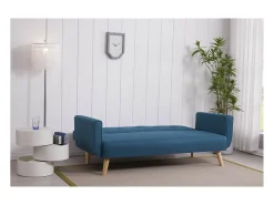 Sofá|Concept-Usine Sofá Escandinavo Conversível 3 Lugares Azul Pato BERLIM Moderno e Confortável Azul esverdeado