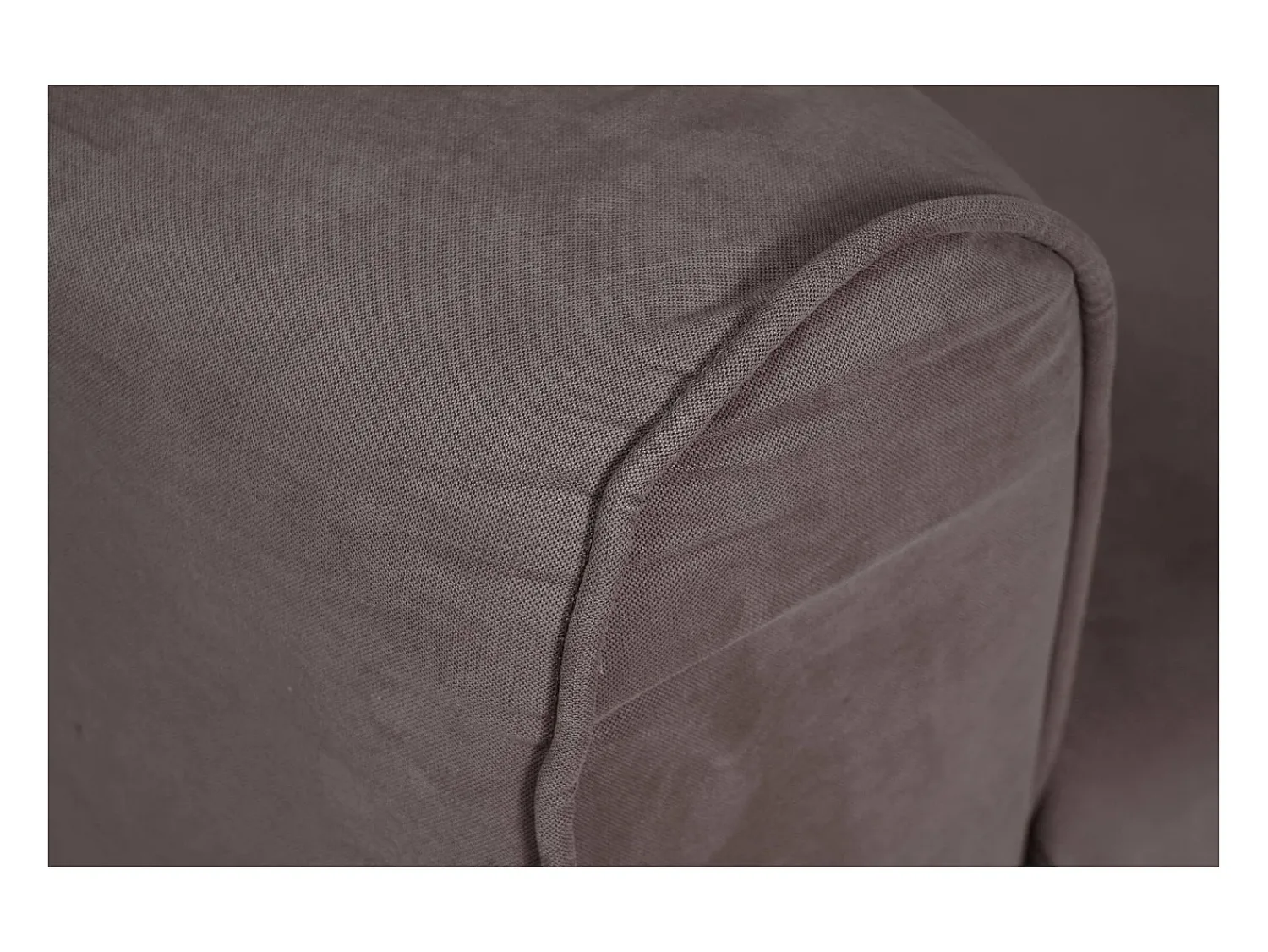 Clearance Dmora Sofá fixo 0, Sofá moderno de sala de 2 lugares em tecido, com braços e 2 almofadas incluídas, Fabricado na Itália, 125x73h85 cm, Cinza Cinzento