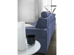 Best Talamo Italia Sofá fixo Daalder, sofá de 2 lugares, 100% Fabricado na Itália, Sofá da sala em tecido, com braços padrão, 180x95h90 cm, Azul