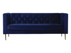 Habitat et jardin Sofá fixo de veludo "Bruce" - 196 x 76 x 82 cm - 3 lugares -^ Sofá