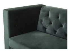 Sofá*Habitat et jardin Sofá fixo de veludo "Bruce" - 196 x 76 x 82 cm - 3 lugares - Verde escuro Verde pinho