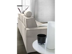 Sofá|Talamo Italia Sofá fixo Dfabbia, Sofá de canto, 100% Fabricado na Itália, Sofá da sala com, Península esquerda, com braços padrão, Cm 280x95h90, Taupe Cinzento