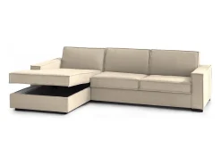 Talamo Italia Sofá fixo Dfabbia, Sofá de canto, 100% Fabricado na Itália, Sofá da sala com, Península esquerda, com braços padrão, Cm 280x95h90,^ Sofá