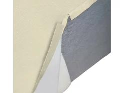 New Talamo Italia Sofá fixo Dflori, sofá modular de 3 lugares com península esquerda, 100% Fabricado na Itália, Sofá de tecido moderno, 300x170h70 cm, Bege