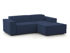 Talamo Italia Sofá fixo Dgatta, Sofá modular grande de 2 lugares com península direita, 100% Fabricado na Itália, Sofá de tecido moderno, 240x170h70 cm,^ Sofá