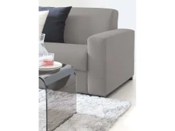 Hot Talamo Italia Sofá fixo Dgunte, Sofá grande de 2 lugares, 100% Fabricado na Itália, Sofá da sala, em tecido acolchoado, com braços finos, 180x95h90 cm, Cinza Cinzento