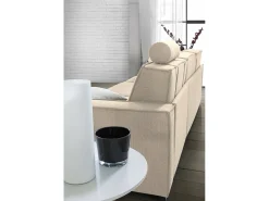 Talamo Italia Sofá fixo Dkiyin, Sofá de canto, 100% Fabricado na Itália, Sofá da sala com península de contêiner direita, com braços padrão, 280x95h90 cm,^ Sofá