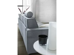 Sofá*Talamo Italia Sofá fixo Dlovis, Sofá de canto, 100% Fabricado na Itália, Sofá da sala com, Península esquerda, com braços finos, 260x95h90 cm, Cinza Cinzento