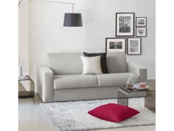 Talamo Italia Sofá fixo Dmarchi, Sofá grande de 2 lugares, 100% Fabricado na Itália, Sofá da sala em tecido acolchoado, com braços padrão, 200x95h90 cm, Cinza^ Sofá