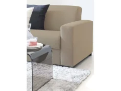 Talamo Italia Sofá fixo Dmazzon, sofá de 2 lugares, 100% Fabricado na Itália, Sofá da sala, em tecido acolchoado, com braços finos, 160x95h90 cm,^ Sofá
