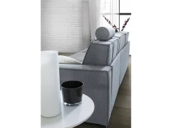 Sofá*Talamo Italia Sofá fixo Dmene, Sofá grande de 2 lugares, 100% Fabricado na Itália, Sofá da sala em tecido, com braços finos, 180x95h90 cm, Cinza Cinzento